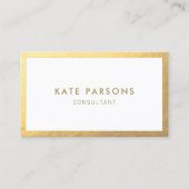 Eenvoudig, modern Gold Border Visitekaartje (Voorkant)