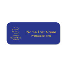 Eenvoudig Modern Gold Business Logo Blue