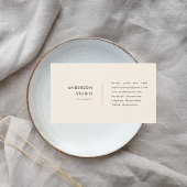 Eenvoudig Modern Gold Cream QR Code Visitekaartje