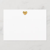 Eenvoudig modern Gold Heart Weddenschap - Gegevens Informatiekaartje (Achterkant)
