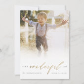 Eenvoudig, modern Gold Het is een geweldige levens Feestdagenkaart (Voorkant)