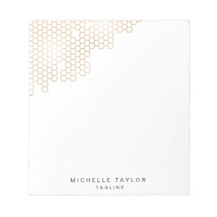 EENVOUDIG MODERN GOLD HONEYCOMB NOTITIEBLOK