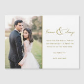 Eenvoudig modern Gold Photo Weddenschap Hartelijk  (Voorkant)