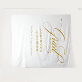 Eenvoudig Modern Gold Script Afstudeerder Foto Ach Wandkleed (Voorkant (horizontaal))