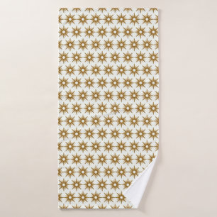 Eenvoudig modern Gold Starburst-patroon Badhanddoek