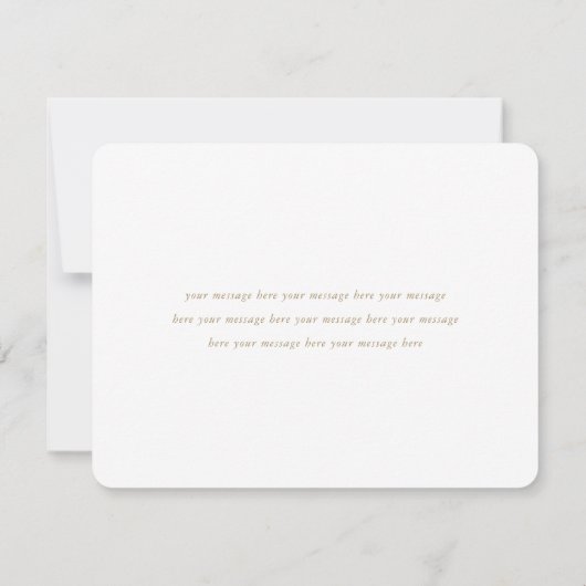 Eenvoudig modern Gold Wedding Bedankkaart (Achterkant)