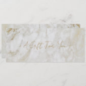 Eenvoudig Modern Goud Marmer Elegant Cadeaubon (Voorkant / Achterkant)