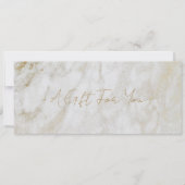 Eenvoudig Modern Goud Marmer Elegant Cadeaubon (Voorkant)