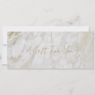 Eenvoudig Modern Goud Marmer Elegant Cadeaubon