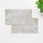 Eenvoudig Modern Goud Marmer Elegant Cadeaubon Visitekaartje (Bureau)