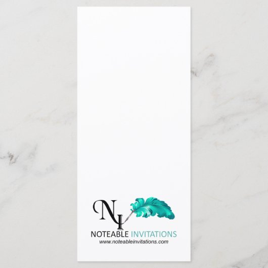 Eenvoudig Modern Goud Metallic Bruiloft Menu (Achterkant)