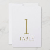 Eenvoudig Modern Goud Metallic Tafelnummer (Voorkant)