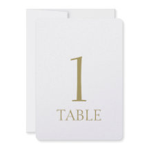 Eenvoudig Modern Goud Metallic Tafelnummer