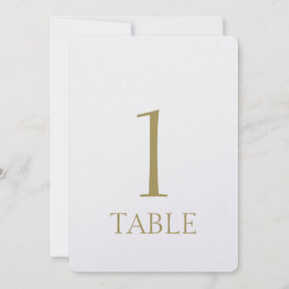 Eenvoudig Modern Goud Metallic Tafelnummer