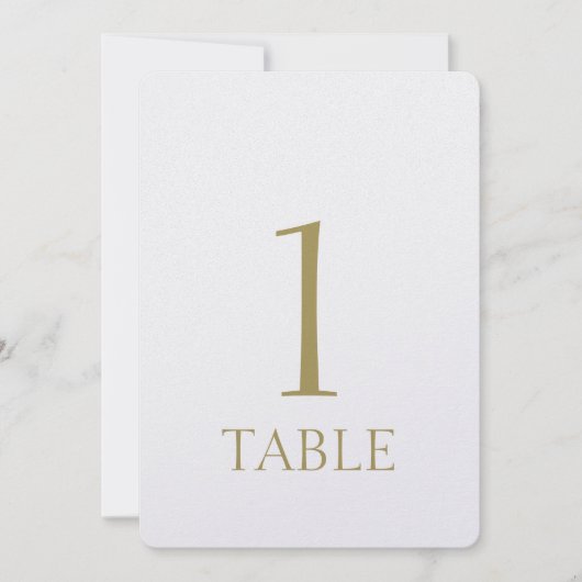 Eenvoudig Modern Goud Metallic Tafelnummer (Voorkant)