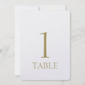 Eenvoudig Modern Goud Metallic Tafelnummer (Achterkant)