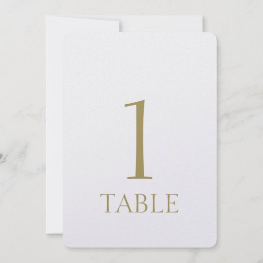 Eenvoudig Modern Goud Metallic Tafelnummer (Achterkant)