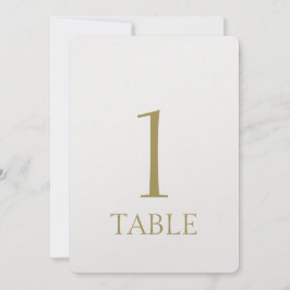 Eenvoudig Modern Goud Metallic Tafelnummer