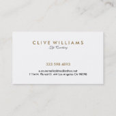 Eenvoudig Modern Goud Ornament Logo Design Visitekaartje (Achterkant)