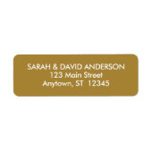 Eenvoudig Modern Goud Retouradres Label (Voorkant)