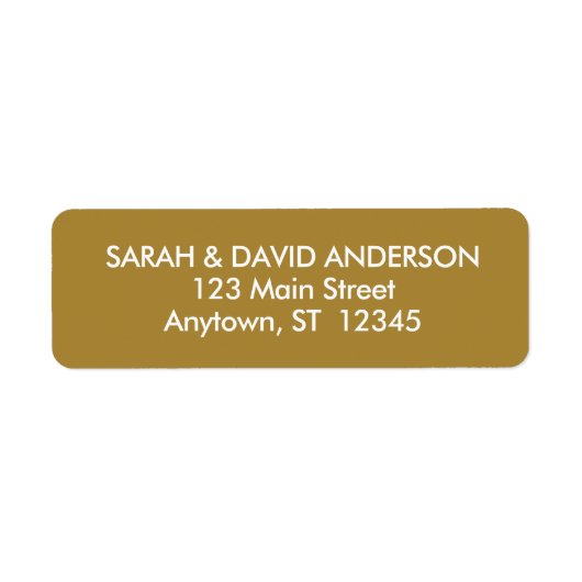Eenvoudig Modern Goud Retouradres Label (Voorkant)