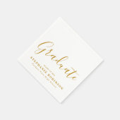 Eenvoudig Modern Goud Script Afstudeerfeest Servet (Hoek)