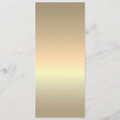 Eenvoudig Modern Gouden Bruiloft Menu (Achterkant)