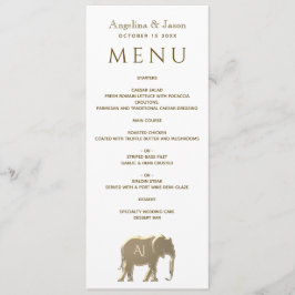Eenvoudig Modern Gouden Bruiloft Menu