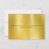 Eenvoudig Modern Gouden Glitter Elegante Script Bedankkaart (Achterkant)