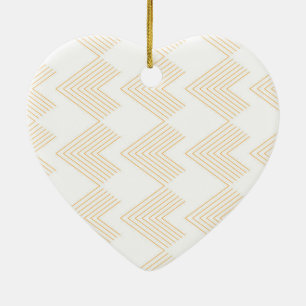 Eenvoudig, modern grafisch patroon van de chroompi keramisch ornament