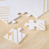 Eenvoudig, modern grafisch patroon van de chroompi legpuzzel (Zijkant)
