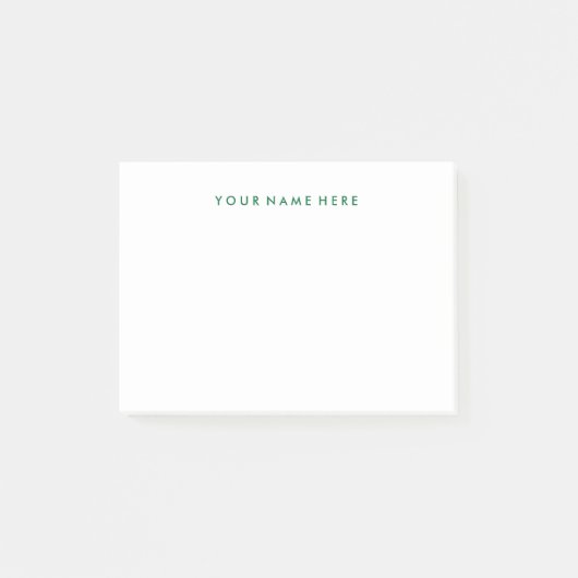 Eenvoudig Modern Green Post-it®-Notitieblok Post-it® Notes (Voorkant)