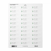 Eenvoudig modern Greenery Return Address Label (Full Sheet)