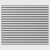 Eenvoudig Modern Grey en White Striped minimalist Cadeaupapier (Vlak)