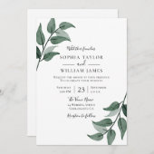 Eenvoudig modern Grieks huwelijk Kaart (Voorkant / Achterkant)