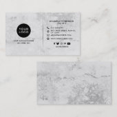Eenvoudig modern grijs beton/cement visitekaartje (Voorkant / Achterkant)