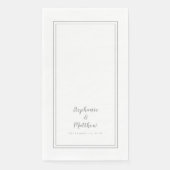 Eenvoudig modern grijs minimalistisch bruiloft servet (Voorkant)