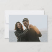 Eenvoudig modern grijs Taupe Neutral Photo Weddens Save The Date (Achterkant)