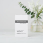 Eenvoudig modern grijs wit consultant Visitekaartj Visitekaartje (Staand voorkant)