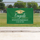 Eenvoudig, modern, groen Afstuderen Spandoek (Insitu)