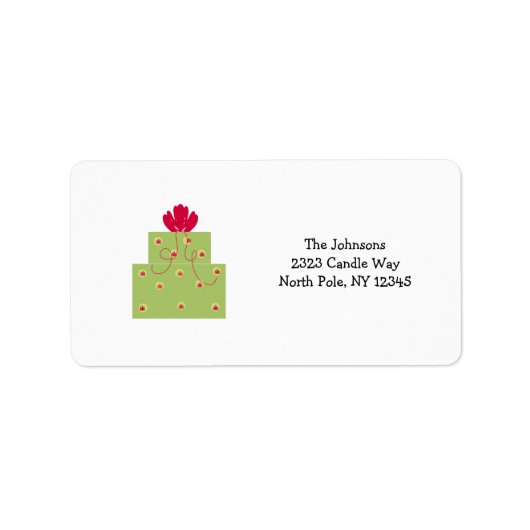 Eenvoudig Modern Groen Geschenk Etiket (Voorkant)