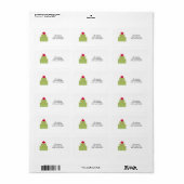 Eenvoudig Modern Groen Geschenk Etiket (Full Sheet)