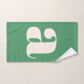 Eenvoudig Modern Groen Vetgedrukte Retro Monogram Bad Handdoek (Handdoek)