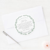Eenvoudig Modern Groene Krans Ingrediënten Etiket (Envelop)