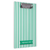 Eenvoudig Modern Groene Streep Aangepaste Naam Klembord (Rechts)