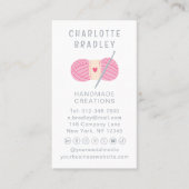 Eenvoudig Modern Haakwerk Handgemaakt Haakwerk Visitekaartje (Voorkant)