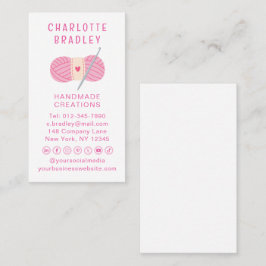 Eenvoudig Modern Haakwerk Handgemaakt Haakwerk Visitekaartje