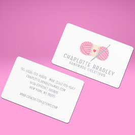 Eenvoudig Modern Haakwerk Handgemaakt Haakwerk Visitekaartje