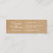 Eenvoudig Modern Hallo Rustiek Kraft Mini Visitekaartje (Achterkant)