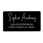 Eenvoudig Modern Hand Sketting het Adres van de Te Etiket (Voorkant)